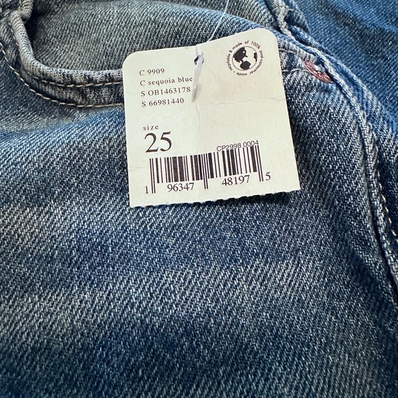 Women’s We The Free by Free People Maggie Midrise Straight Leg Jeans Size 25 NWT - Picture 5 of 10